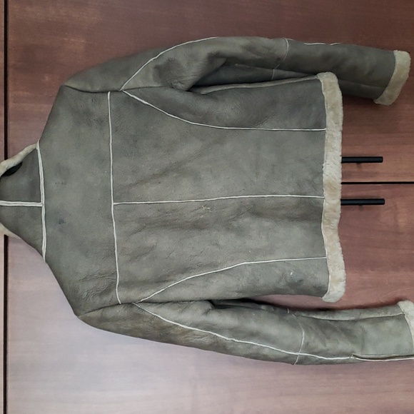 Ladies Zara Real Shearling Moto Jacket •size S - Picture 4 of 6